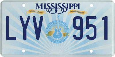MS license plate LYV951