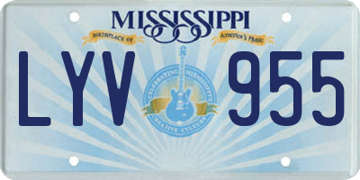MS license plate LYV955