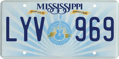 MS license plate LYV969