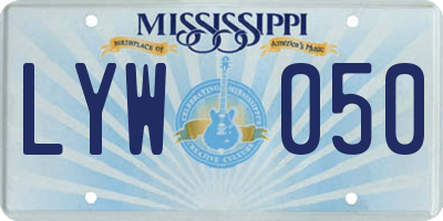 MS license plate LYW050