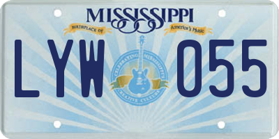 MS license plate LYW055