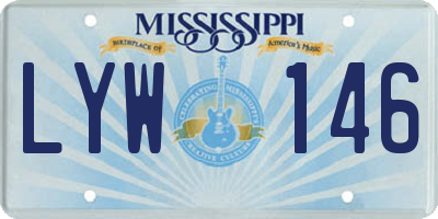 MS license plate LYW146