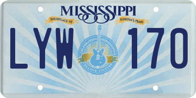 MS license plate LYW170