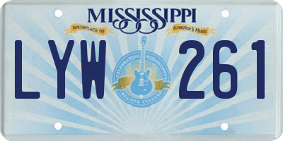 MS license plate LYW261