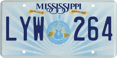 MS license plate LYW264