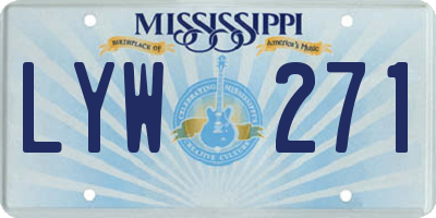 MS license plate LYW271