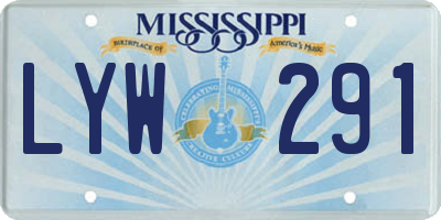 MS license plate LYW291