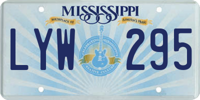 MS license plate LYW295