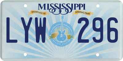 MS license plate LYW296