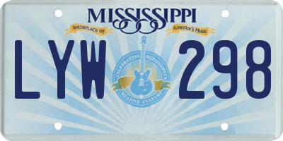 MS license plate LYW298