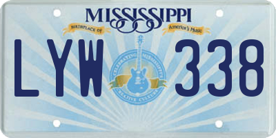 MS license plate LYW338