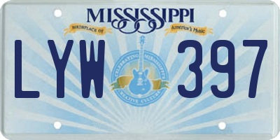 MS license plate LYW397