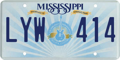 MS license plate LYW414