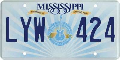 MS license plate LYW424