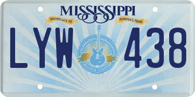 MS license plate LYW438