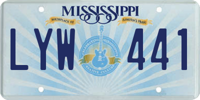 MS license plate LYW441