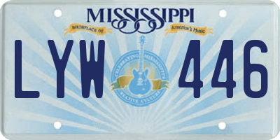 MS license plate LYW446
