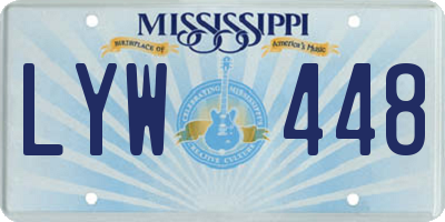 MS license plate LYW448
