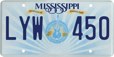 MS license plate LYW450