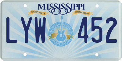 MS license plate LYW452