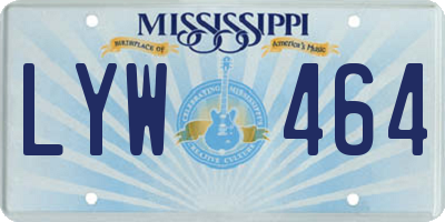 MS license plate LYW464