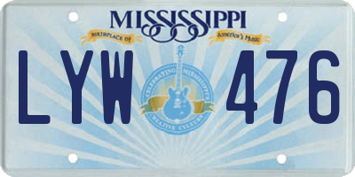 MS license plate LYW476