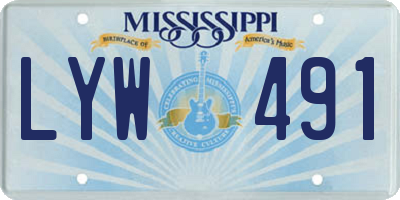 MS license plate LYW491