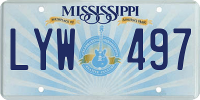 MS license plate LYW497