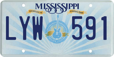MS license plate LYW591