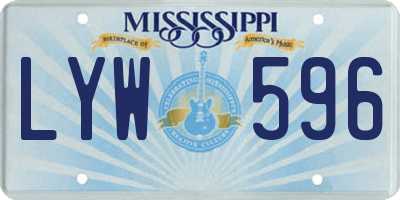 MS license plate LYW596