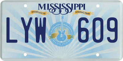 MS license plate LYW609