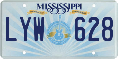 MS license plate LYW628