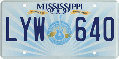 MS license plate LYW640
