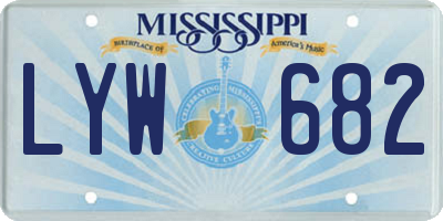 MS license plate LYW682