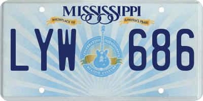MS license plate LYW686