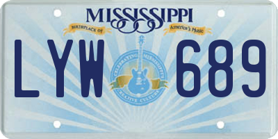 MS license plate LYW689