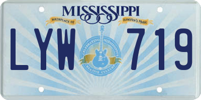MS license plate LYW719