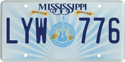 MS license plate LYW776