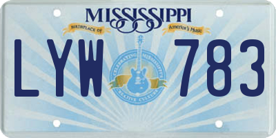 MS license plate LYW783