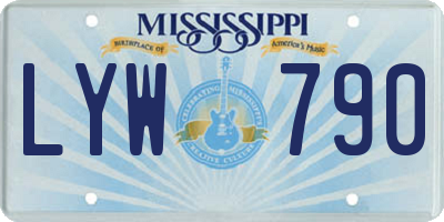 MS license plate LYW790