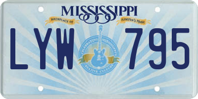 MS license plate LYW795