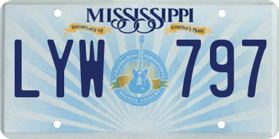 MS license plate LYW797