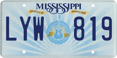 MS license plate LYW819