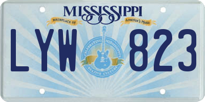 MS license plate LYW823