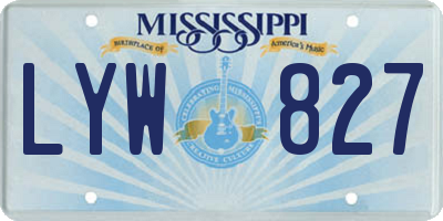 MS license plate LYW827