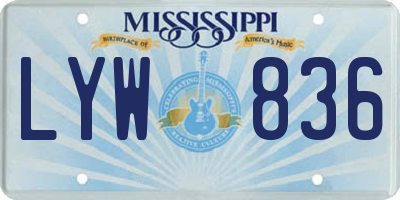 MS license plate LYW836