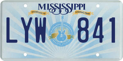 MS license plate LYW841