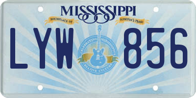MS license plate LYW856