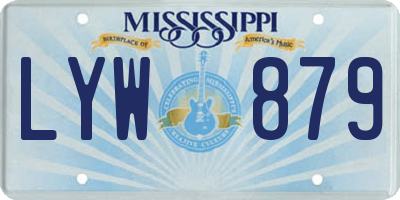 MS license plate LYW879