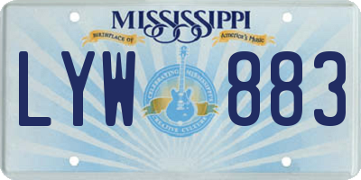 MS license plate LYW883